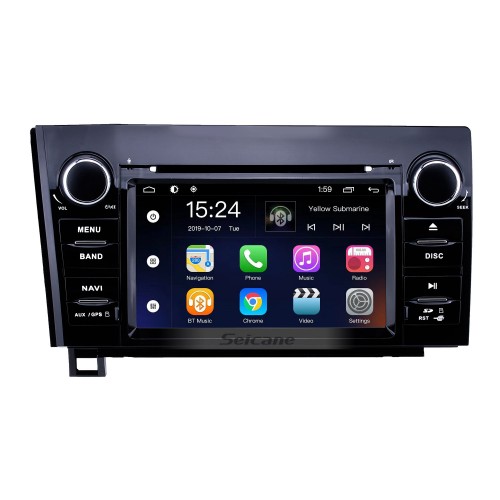 Rádio de navegação GPS com tela sensível ao toque Android 9.0 de 7 polegadas para Toyota Sequoia / 2006-2013 Tundra 2008-2015 com suporte WIFI Bluetooth Carplay SWC TPMS