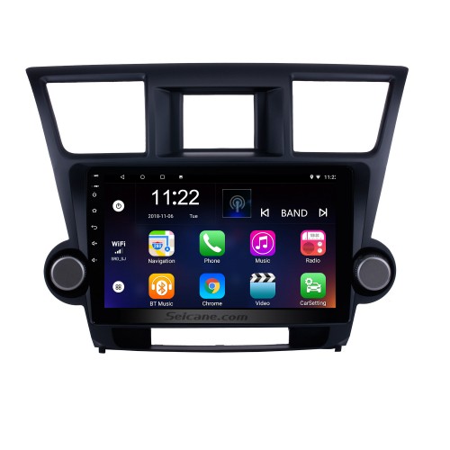 10,1 polegadas Android 12.0 In Dash Sistema de navegação GPS Bluetooth para 2014 2015 Toyota Highlander com HD 1024 * 600 Touch Screen 3G WiFi Rádio RDS Mirror Link OBD2 Câmera retrovisor AUX USB SD Controle do volante