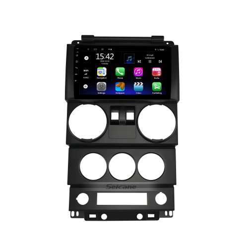 Android 13.0 HD Touchscreen de 9 polegadas para 2008-2010 JEEP WRANGLER RUBICON 2 DOORS UK Rádio Sistema de navegação GPS com suporte para Bluetooth Câmera traseira Carplay