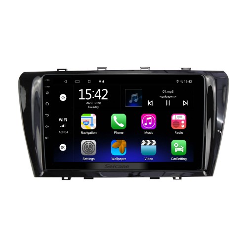 9 polegadas Android 10.0 HD Touchscreen para 2015-2018 Ford Mustang Low Radio Sistema de navegação GPS com suporte para WIFI Bluetooth Carplay Steering Wheel Control DVR OBD 2