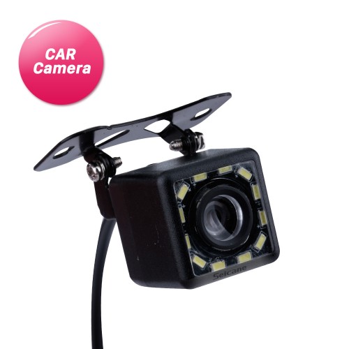 Câmera HD retrovisora para carro com 12 luzes LED Kit de monitor de backup de estacionamento reverso CCD CMOS