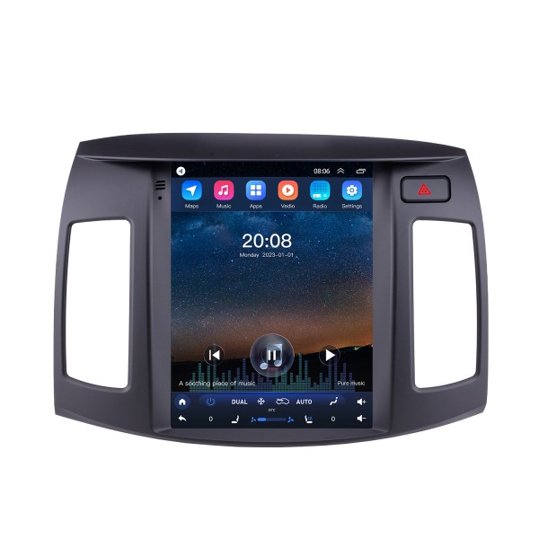 9,7 polegadas hd touchscreen 2008 2009 2010 hyundai elantra android 10.0 rádio navegação gps com built-in carplay dsp bluetooth suporte de música 4g wifi controle de volante
