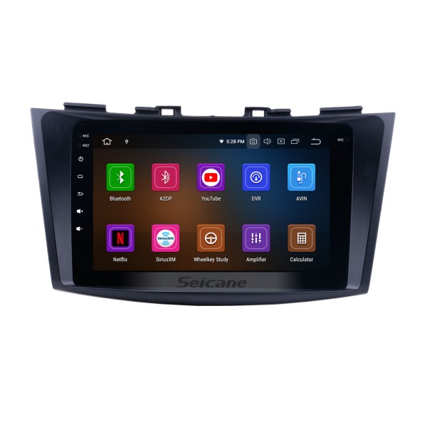 Android 13.0 Rádio Sistema de navegação GPS para 2011 2012 2013 Suzuki Swift Ertiga com link de espelho Touch Screen DVR Câmera de backup TV USB SD WIFI Controle de volante CPU de 8 núcleos HD 1080P Vídeo OBD2 Bluetooth