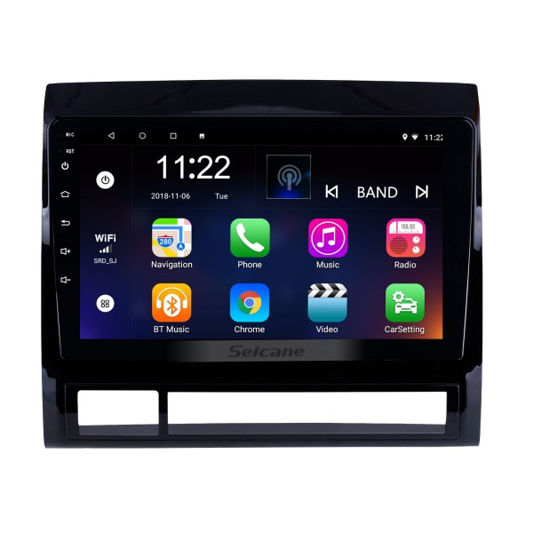 Rádio touchscreen Android de 9 polegadas para 2005-2013 TOYOTA TACOMA / HILUX (versão América) LHD com Carplay Android auto GPS Navegação Wifi USB Bluetooth música