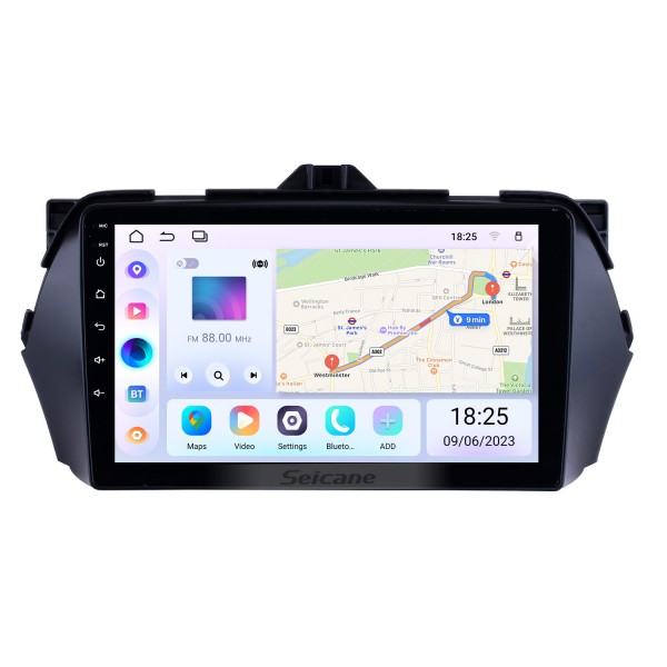 9 polegadas android 14.0 hd touchscreen sistema de navegação gps para 2016 suzuki alivio bluetooth rádio controle remoto