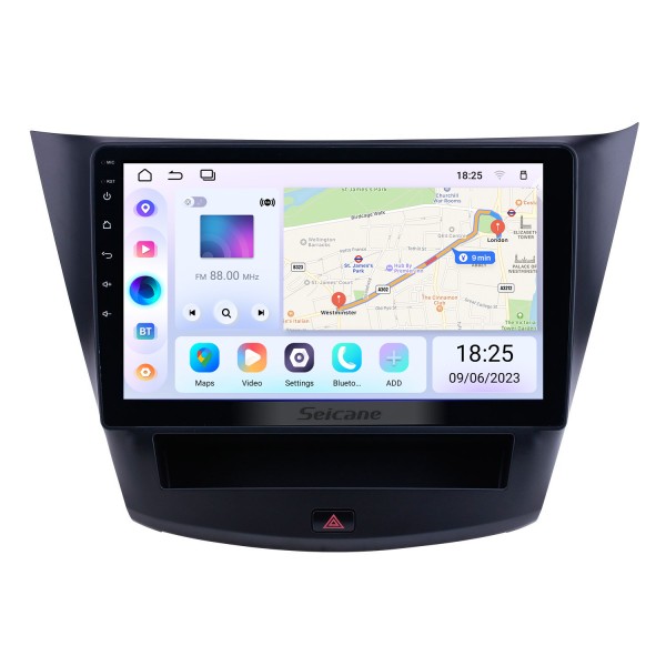 Android 14.0 HD Touchscreen 10,1 polegadas para Wuling Hongguang S Radio GPS Navigation System com suporte a Bluetooth Carplay Câmera traseira