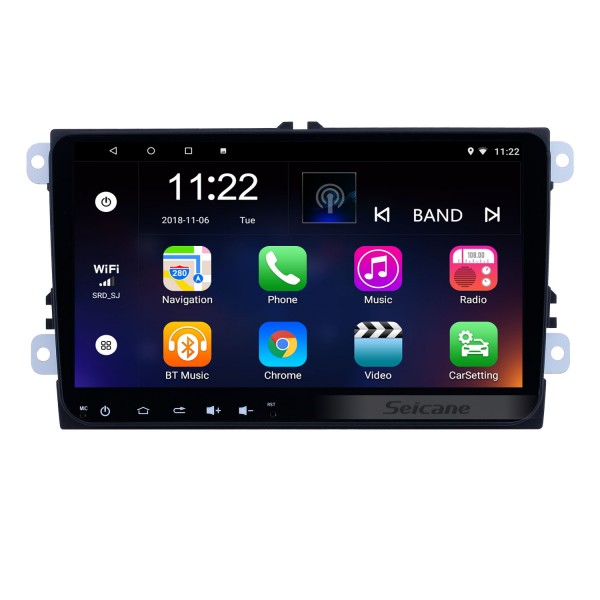 OEM 9 polegadas android 14.0 vw volkswagen rádio universal bluetooth hd touchscreen suporte de navegação gps carplay obd2 tpms