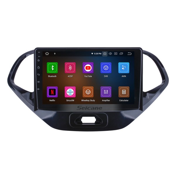 Tela sensível ao toque HD 2015 2016 2017 2018 Ford Figo Radio Android 13.0 9 polegadas Navegação GPS Bluetooth AUX Suporte Carplay Câmera de backup