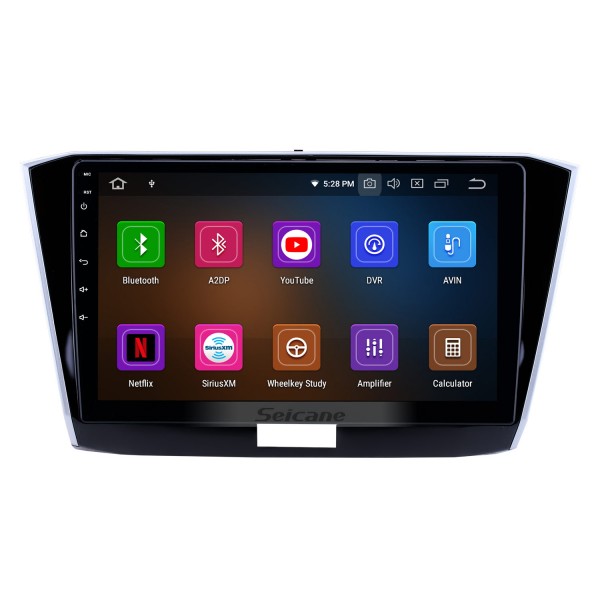 10.1 polegada android 13.0 rádio para 2016-2018 vw volkswagen passat bluetooth hd touchscreen navegação gps carplay suporte usb obd2 câmera de backup