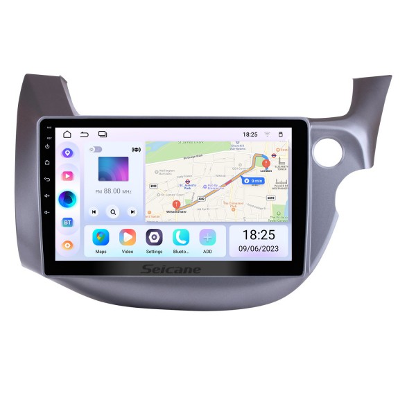 Android 13.0 2007-2013 HONDA FIT JAZZ RHD 10,1 polegadas Rádio GPS Navegação Head Unit Tela sensível ao toque Bluetooth Música WiFi OBD2 Espelho Link Retrovisor Câmera Vídeo DVR AUX