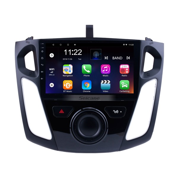 9 polegadas android 13.0 navegação gps hd 1024*600 rádio touchscreen para 2011 2012-2015 ford focus com bluetooth wifi 1080 p usb link espelho obd2 dvr controle de volante