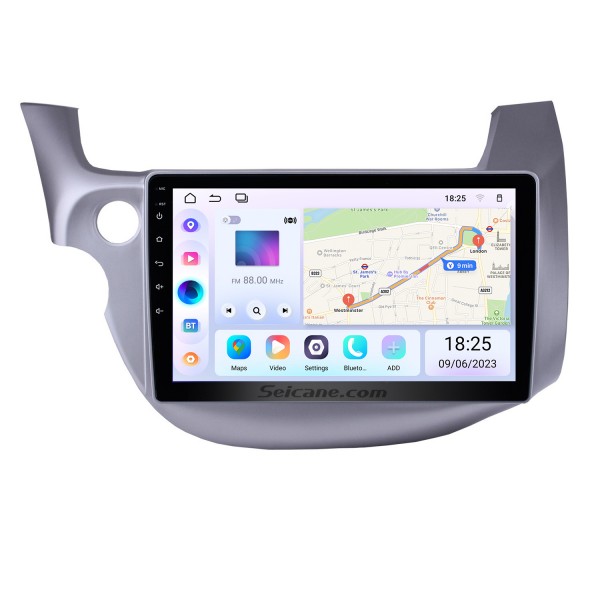 2007 2008 2009-2013 Honda Fit Motorista da mão esquerda 10,1 polegadas Android 13.0 HD 1024 * 600 Tela sensível ao toque GPS Sistema de navegação com Bluetooth WIFI Link de espelho Controle de volante