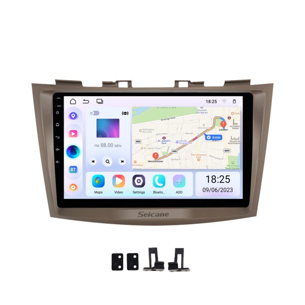9 polegadas Android 14.0 para 2012 SUZUKI ERTIGA sistema de navegação GPS estéreo com suporte a tela de toque Bluetooth câmera retrovisor