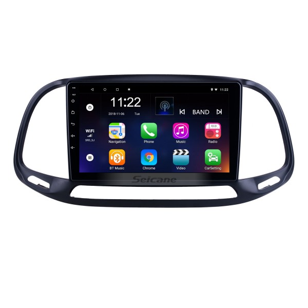 HD Touchscreen 9 polegadas Android 13.0 para 2015 2016 2017 2018 2019 Fiat Doblo Radio GPS Sistema de Navegação com suporte Bluetooth Carplay