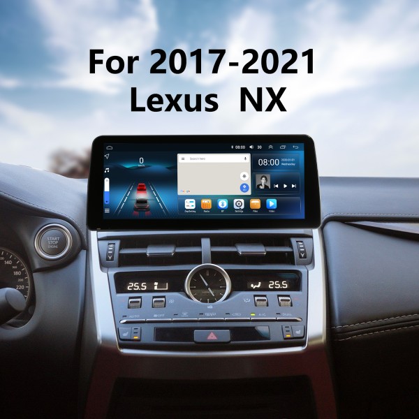 Android 12.0 de 12,3 polegadas para 2017 2018 2019 2020 2021 Sistema de navegação GPS estéreo LEXUS NX com suporte para tela sensível ao toque Bluetooth Câmera retrovisora