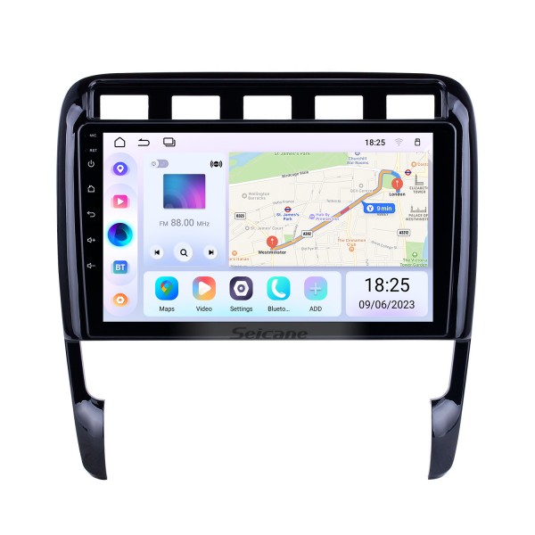 Android 14.0 HD Touchscreen 9 polegadas para Porsche Cayenne 2003-2011 Rádio GPS Sistema de Navegação com suporte Bluetooth Carplay TPMS