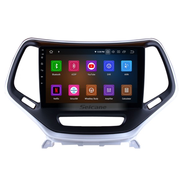 10.1 polegada android 13.0 rádio sistema de navegação gps 2016 jipe grand cherokee com obd2 dvr 4g wifi bluetooth câmera de backup link espelho controle volante