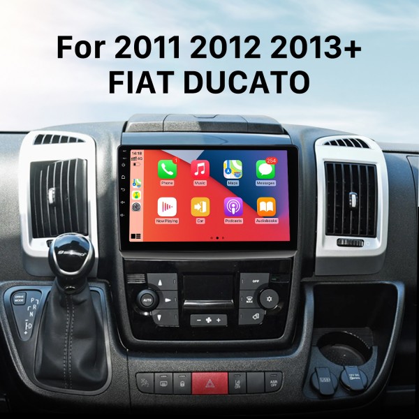 Android 12.0 HD Touchscreen Carplay para 2011 2012 2013+ FIAT DUCATO Unidade principal Bluetooth Navegação GPS Rádio Suporte Espelho Link 4G WiFi