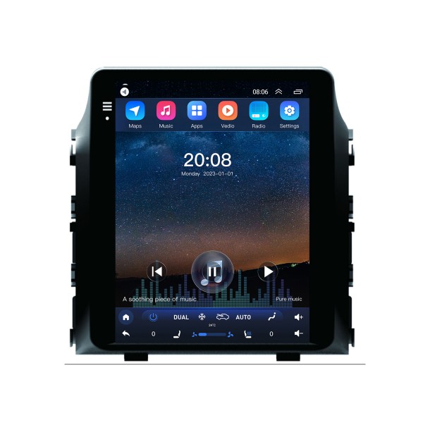 Tela sensível ao toque hd para 2018 hyundai ix35 rádio android 10.0 sistema de navegação gps de 9,7 polegadas com suporte usb bluetooth tv digital carplay