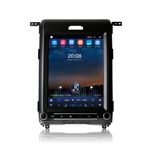 Carplay OEM 12,1 polegadas Android 10.0 para 2009 2010 2011-2013 Ford F150 Radio Android Sistema de navegação GPS automático com HD Touchscreen Bluetooth suporte OBD2 DVR