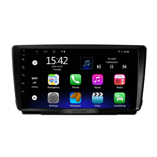 Android 13.0 HD Touchscreen de 9 polegadas para SKODA OCTAVIA 2014 Sistema de navegação GPS por rádio com suporte para Bluetooth Câmera traseira Carplay