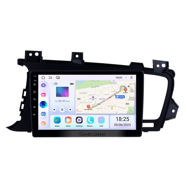9 polegada 2011 2012 2013 2014 kia k5 lhd android 14.0 hd touchscreen rádio sistema de navegação gps com controle de volante bluetooth tv digital espelho link câmera de backup tpms