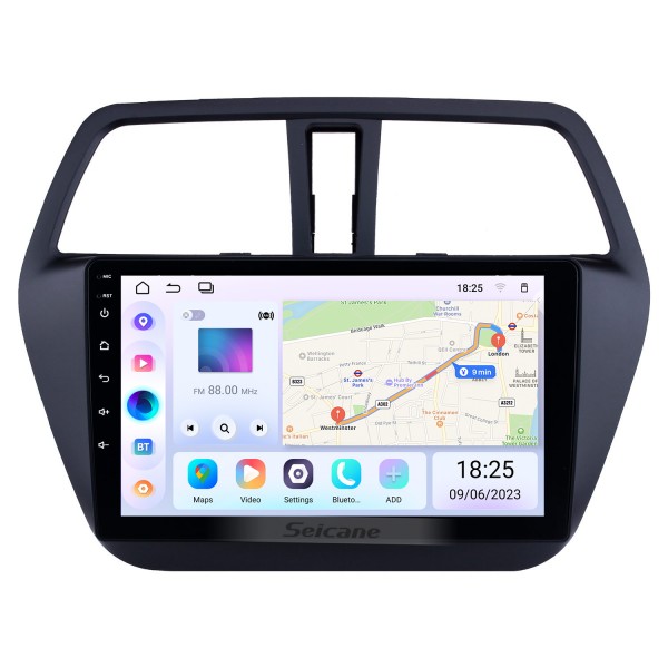 Android 14.0 9 polegadas 2014-2017 Suzuki S-Cross SX4 HD Touchscreen Rádio GPS Navi Bluetooth suporte OBD2 DVR WIFI SWC TPMS