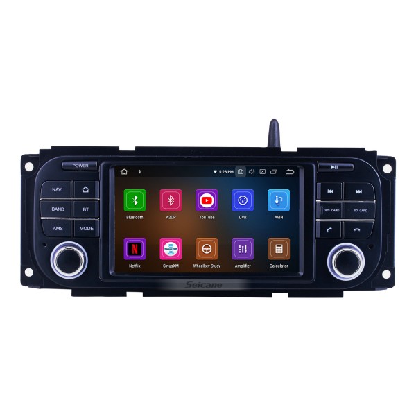 Para 2002-2005 2006 2007 Dodge Radio Android 12.0 Sistema de navegação GPS com Bluetooth HD Touchscreen com suporte para TV digital