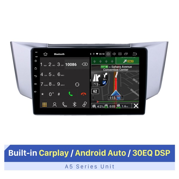 2003-2010 Lexus RX300 RX330 RX350 Android 10.0 10.1 polegada GPS Navegação Rádio Bluetooth HD Touchscreen USB Carplay suporte DAB + SWC