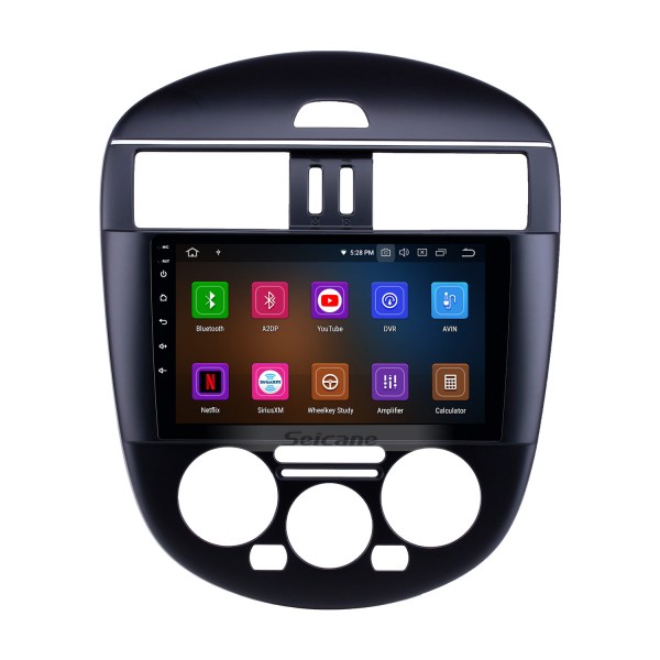 2011-2014 Nissan Tiida Manual A / C Versão Baixa Android 12.0 9 polegada Navegação GPS Rádio Bluetooth HD Touchscreen USB Carplay suporte TPMS DAB + 1080 P