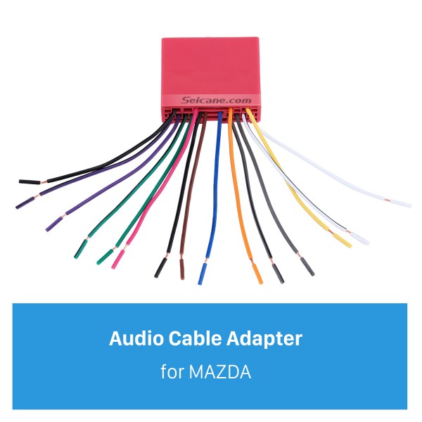 Adaptador do harness da fiação do som do cabo audio para a família de MAZDA (OLD) / Mazda 6 / Mazda 3 / MAZDA PREMACY (OLD) / Mazda 323
