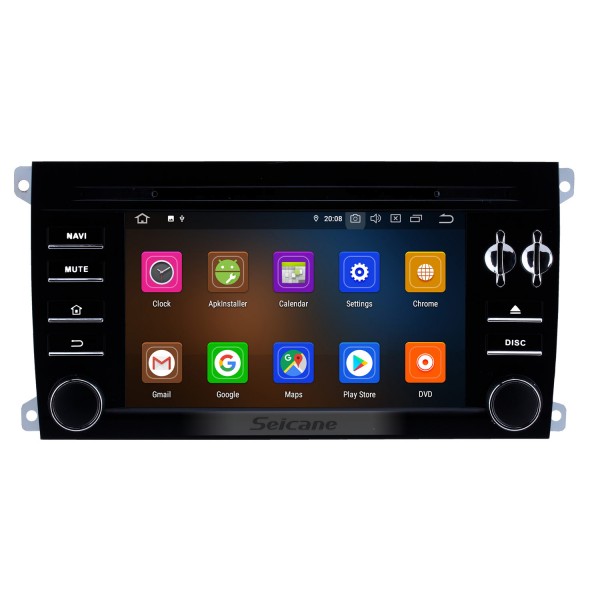 Tela sensível ao toque HD de 7 polegadas para 2003 2004 2005-2011 Rádio Porsche Cayenne Android 12.0 Sistema de navegação GPS com suporte para Bluetooth Carplay 1080P Video TPMS