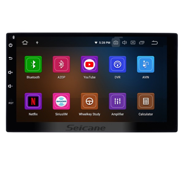 Tela de toque HD Android 12.0 de 7 polegadas Rádio de navegação GPS universal com Bluetooth WIFI compatível com controle de volante de vídeo 1080P