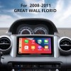 10,1 polegadas Android 13.0 para GREAT WALL FLORID 2008-2011 HD Touchscreen Rádio GPS Sistema de navegação Suporte Bluetooth Carplay OBD2 DVR 3G WiFi Controle de volante