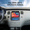 OEM 9 polegada Android 13.0 Navegação GPS Rádio para 2006-2010 Hyundai Azera Bluetooth Wi-fi HD Touchscreen Carplay USB suporte DVR TV Digital 1080 P