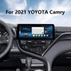 Carplay Android 12.0 12,3 polegadas HD Touchscreen Rádio de navegação GPS para 2021 YOYOTA Camry com suporte para Bluetooth Câmera retrovisora