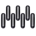 Acessórios de carro Black ABS Plastic Front Grille Grid Set para 2007-2016 Jeep Wrangler Mesh Cover 7pcs