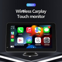 Monitor de toque automático sem fio Carplay Android de 7 polegadas Sistema de navegação GPS estéreo com suporte para Bluetooth Exibição de vídeo HD de câmera de ré