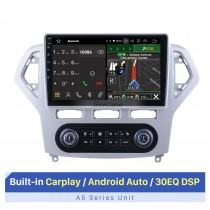 10,1 polegadas Android 10.0 para Ford Mondeo Auto A / C 2007-2010 Sistema de navegação GPS por rádio com tela sensível ao toque HD com suporte para Bluetooth Carplay OBD2