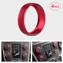 Kit de Decoração de Maçanetas de Ar Condicionado Coloridas para 2011-2014 Volvo XC60 S60 V40 S80L Interior do Carro Kit de Cobertura de Anel de Áudio Estéreo