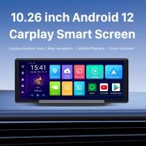 Sistema de navegação GPS com tela inteligente Carplay Android 12.0 de 10,26 polegadas com suporte para tela sensível ao toque Bluetooth e câmera retrovisora