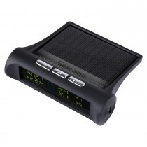 Novo TPMS Solar Power Car Wireless Sistema externo de monitoração de pressão do pneu Display LCD com 4 sensores externos