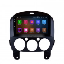 9 polegadas hd touch screen sistema de navegação gps android 13.0 rádio para 2007-2014 mazda 2 suporte vedio carplay controle remoto bluetooth 4g wifi leitor de dvd