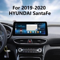 Android 12.0 Carplay tela de ajuste completo de 12,3 polegadas para 2019 2020 HYUNDAI SantaFe GPS rádio de navegação com bluetooth