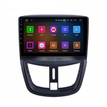 OEM 9 polegadas Android 11.0 para 2008 2009 2010-2014 Peugeot 207 Rádio Bluetooth AUX HD Touchscreen Navegação GPS Suporte Carplay TPMS