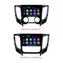 2015 Mitsubishi TRITON (MT) Ar condicionado manual Android 13.0 Rádio do carro 9 polegadas HD Touchscreen Sistema de navegação GPS Unidade principal com USB Mirror Link FM música Bluetooth WIFI suporte SWC Carplay Câmera de backup TV digital