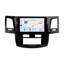 Android 13.0 de 9 polegadas para 2005 2006 2007-2014 TOYOTA FORTUNER VIGO HILUX Sistema de navegação GPS estéreo com suporte para tela de toque Bluetooth Câmera retrovisora