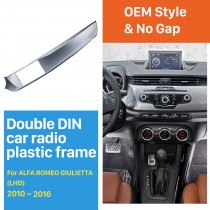 Double Din Car Radio Fascia para 2010-2016 Alfa Romeo Giulietta mão esquerda unidade (LHD) Instalação Stereo painel de guarnição Kit Moldura