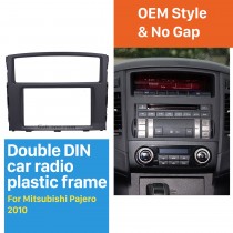 Classic Double Din 2010 Mitsubishi Pajero Radio Car Fascia Instalação Stereo traço adaptador de montagem DVD Moldura