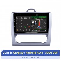 9 "HD 1024 * 600 Android 10.0 Para 2004-2011 Ford Focus 2 Auto A / C Bluetooth Rádio GPS Navegação GPS Estéreo para carro Tela sensível ao toque USB RDS DAB + Controle do volante